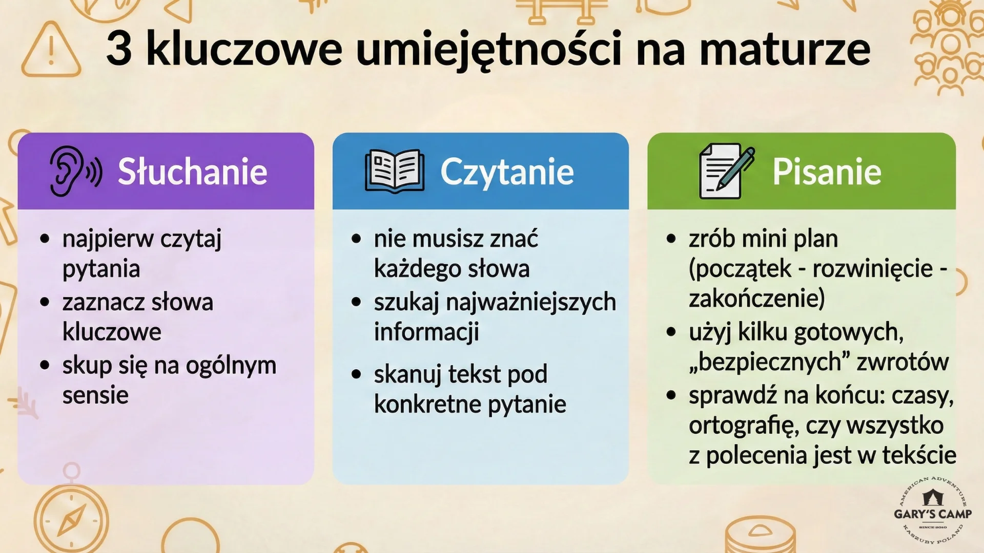 3 kluczowe umiejętności na maturze