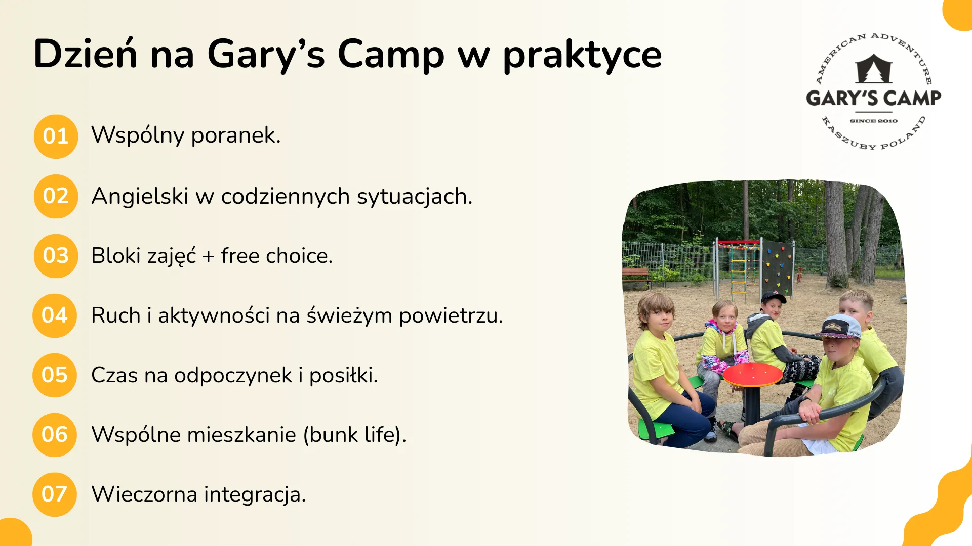 Dzień na Gary’s Camp w praktyce
