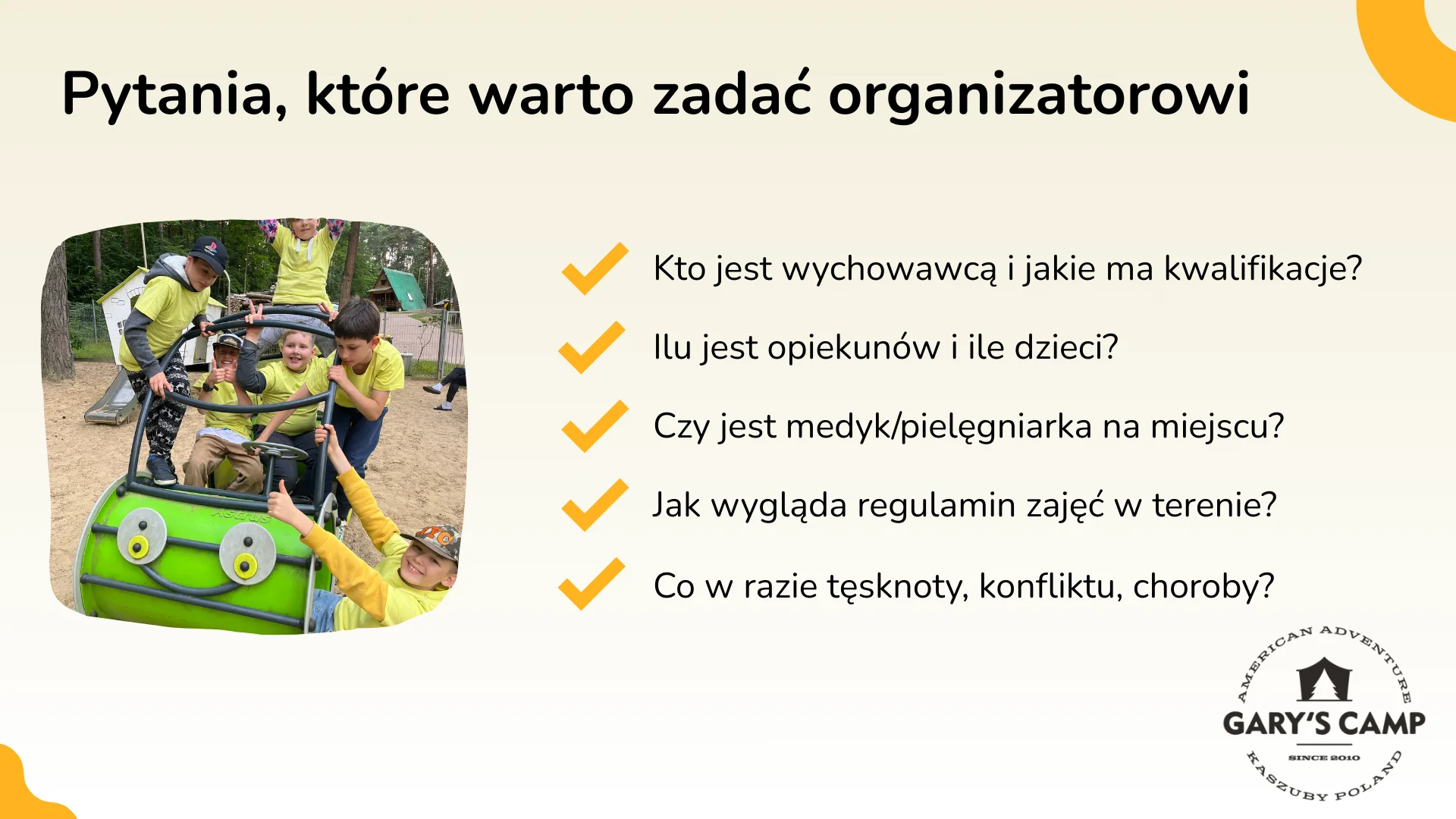 Pytania, które warto zadać organizatorowi