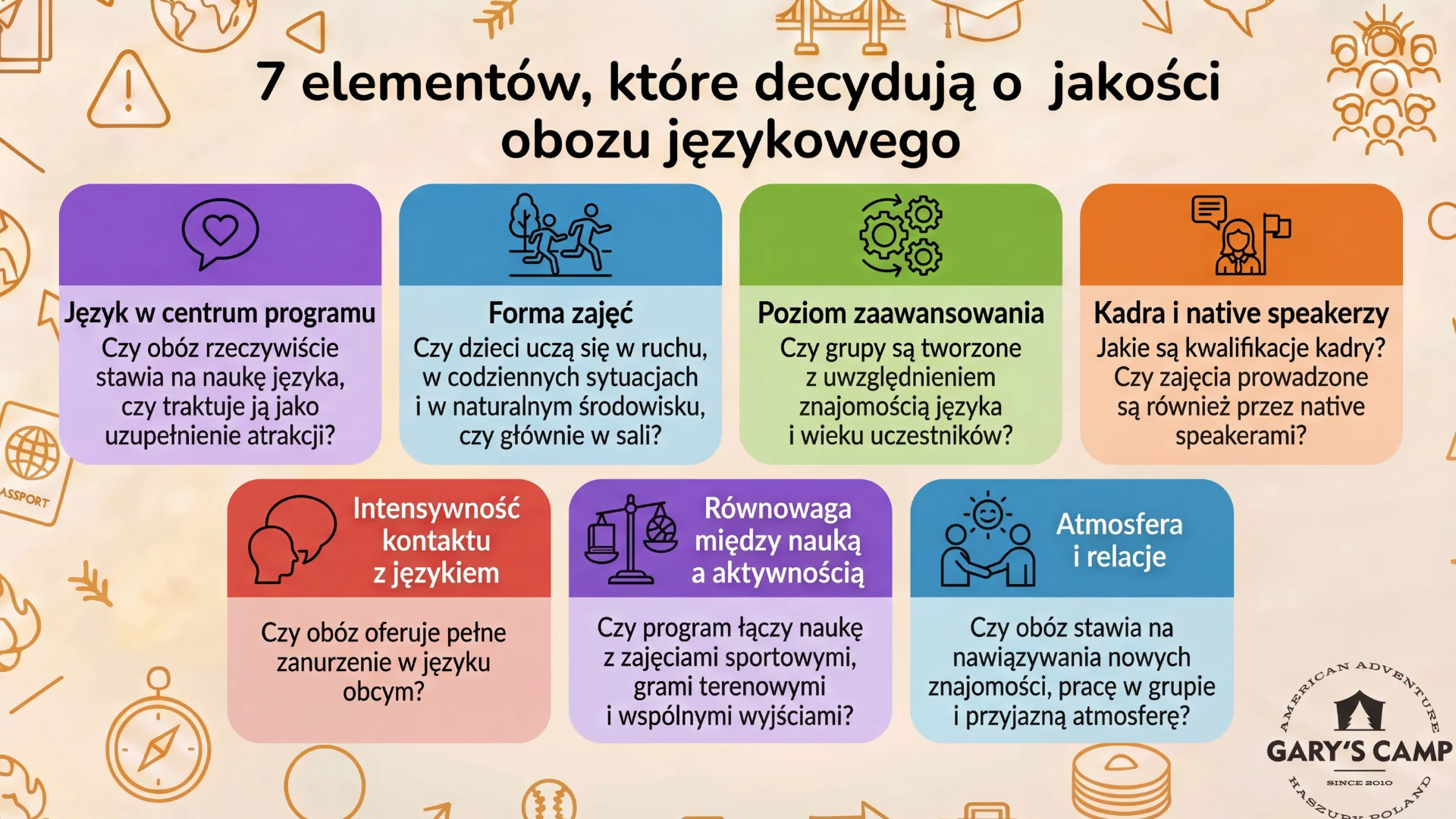 7 elementów, które decydują o jakości obozu językowego