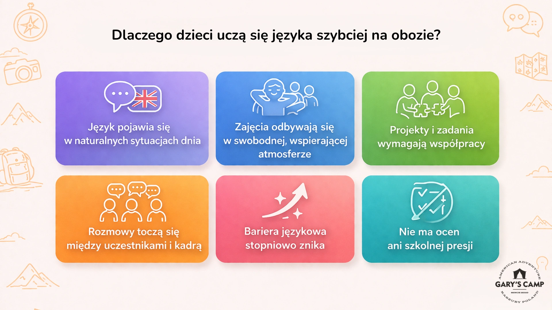Dlaczego dzieci uczą się języka szybciej na obozie?