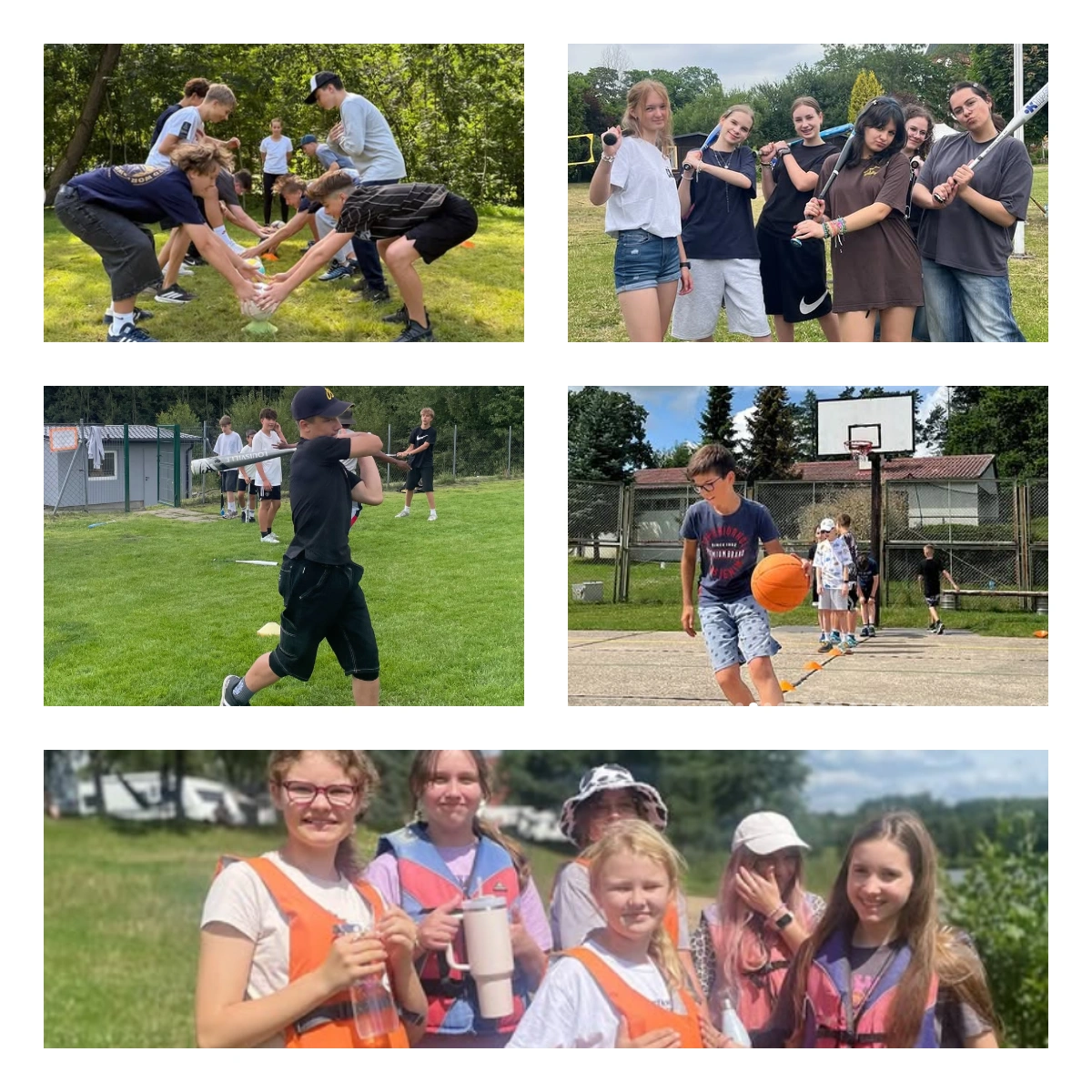 Kolaż - zajęcia sportowe Gary's Camp