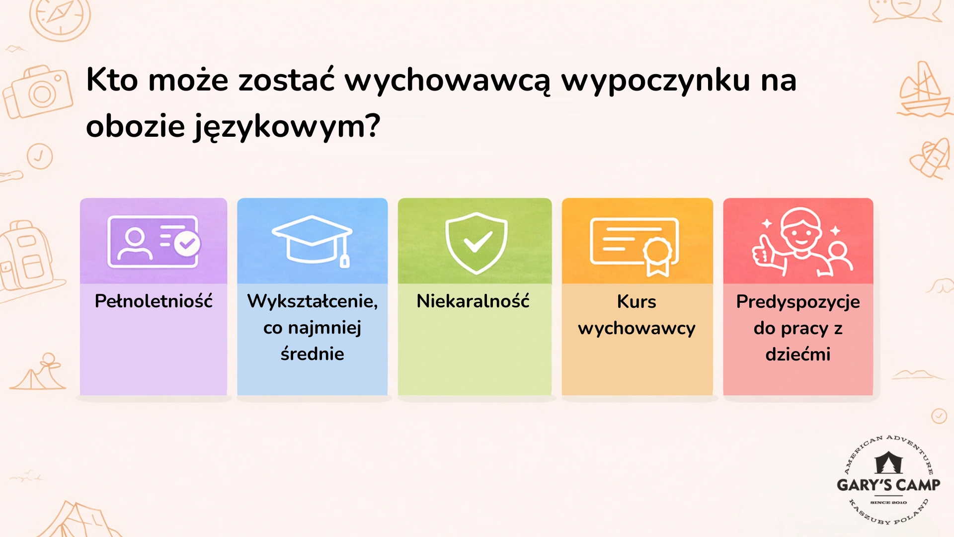 Kto może zostać wychowawcą wypoczynku na obozie językowym?